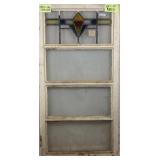 IRISH ART DECO STAINED GLASS PANEL