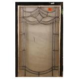 ANTIQUE CONTINENTAL LEADED GLASS PANEL