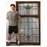 IRISH ART DECO STAINED GLASS PANEL