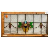 CONTINENTAL STAINED GLASS PANEL