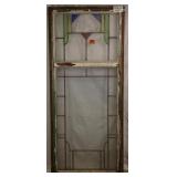 ENGLISH ART DECO STAINED GLASS PANEL