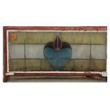 FRENCH ART NOUVEAU STAINED GLASS PANEL