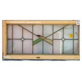 ENGLISH ART DECO STAINED GLASS PANEL