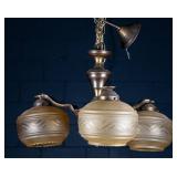 FRENCH ART DECO 3-LIGHT CHANDELIER