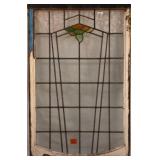 ENGLISH ART DECO STAINED GLASS PANEL