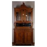 FRENCH OAK VITRINE BUFFET