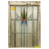 ENGLISH ART DECO STAINED GLASS PANEL