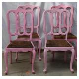 SET OF 4 FRENCH RUSH SEAT CHAIRS