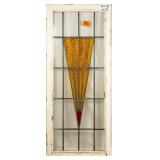 ENGLISH ART DECO STAINED GLASS PANEL