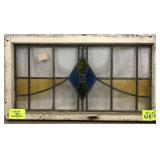 ENGLISH ART DECO STAINED GLASS PANEL