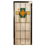 ENGLISH ART DECO STAINED GLASS PANEL