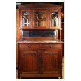 FRENCH ART NOUVEAU MARBLE TOP VINTRINE BUFFET