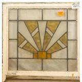 ENGLISH ART DECO STAINED GLASS PANEL