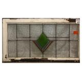 FRENCH ART DECO STAINED GLASS PANEL
