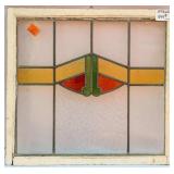 FRENCH ART DECO STAINED GLASS PANEL