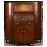 FRENCH ART DECO CILINDER DESK VITRINE