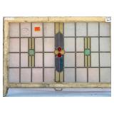 FRENCH ART DECO STAINED GLASS PANEL