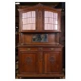 FRENCH OAK VITRINE BUFFET