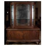 FRENCH CHIPPENDALE STYLE MAHOGANY VITRINE