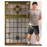 ANTIQUE SCOTTISH STAINED GLASS PANEL