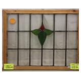 ANTIQUE IRISH STAINED GLASS PANEL