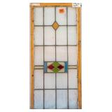 ENGLISH ART DECO STAINED GLASS PANEL