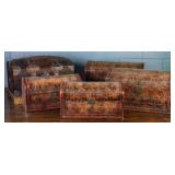 5 ENGLISH STYLE FAUX REPTILE TRUNKS