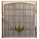 ENGLISH ART DECO STAINED GLASS PANEL