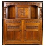 FRENCH OAK COURT CUPBOARD