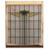 ANTIQUE CONTINENTAL STAINED GLASS PANEL