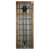 FRENCH ART NOUVEAU STAINED GLASS PANEL