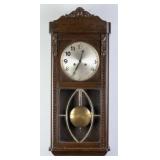 ENGLISH ART DECO OAK REGULATOR CLOCK