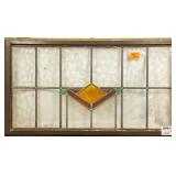 ENGLISH ART DECO STAINED GLASS PANEL