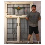 ENGLISH ART DECO STAINED GLASS WINDOW