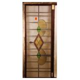 ANTIQUE CONTINENTAL STAINED GLASS PANEL