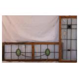 TWO CONTINENTAL STAINED GLASS PANELS