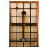 ENGLISH ART DECO STAINED GLASS PANEL