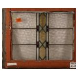 IRISH ART DECO STAINED GLASS PANEL