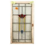IRISH ART DECO STAINED GLASS PANEL