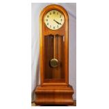 FRENCH ART DECO OAK TALL CASE CLOCK
