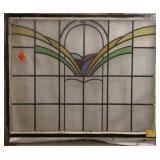 FRENCH ART DECO STAINED GLASS PANEL