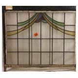 FRENCH ART DECO STAINED GLASS PANEL