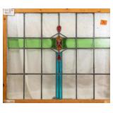 IRISH STAINED GLASS PANEL