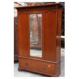 ENGLISH ART DECO MIRRORED ARMOIRE