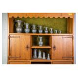13 PEWTER WINE JUGS