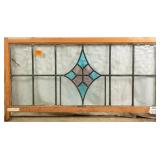 ANTIQUE ENGLISH STAINED GLASS PANEL