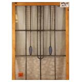 ANTIQUE CONTINENTAL STAINED GLASS PANEL