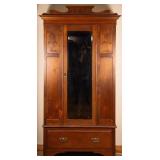 FRENCH ART NOUVEAU WALNUT ARMOIRE