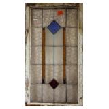 FRENCH ART DECO STAINED GLASS PANEL