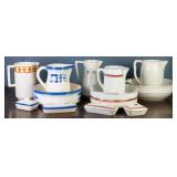 THREE VINTAGE 4-PIECE WASH SETS